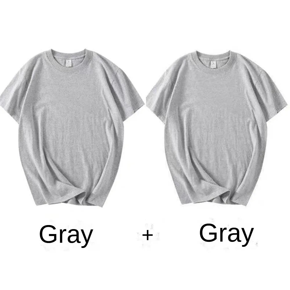 2-Pack Cotton Couple T-Shirts | Unisex Short Sve Tees