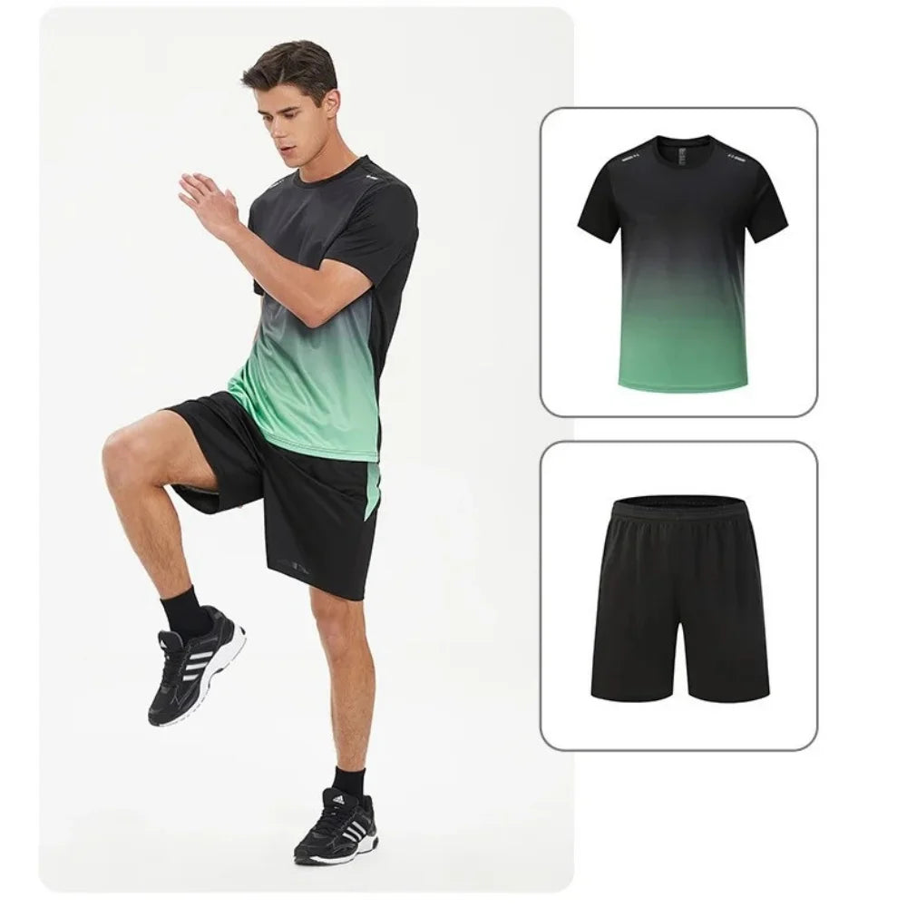Men's Leisure Running T-Shirt & Shorts