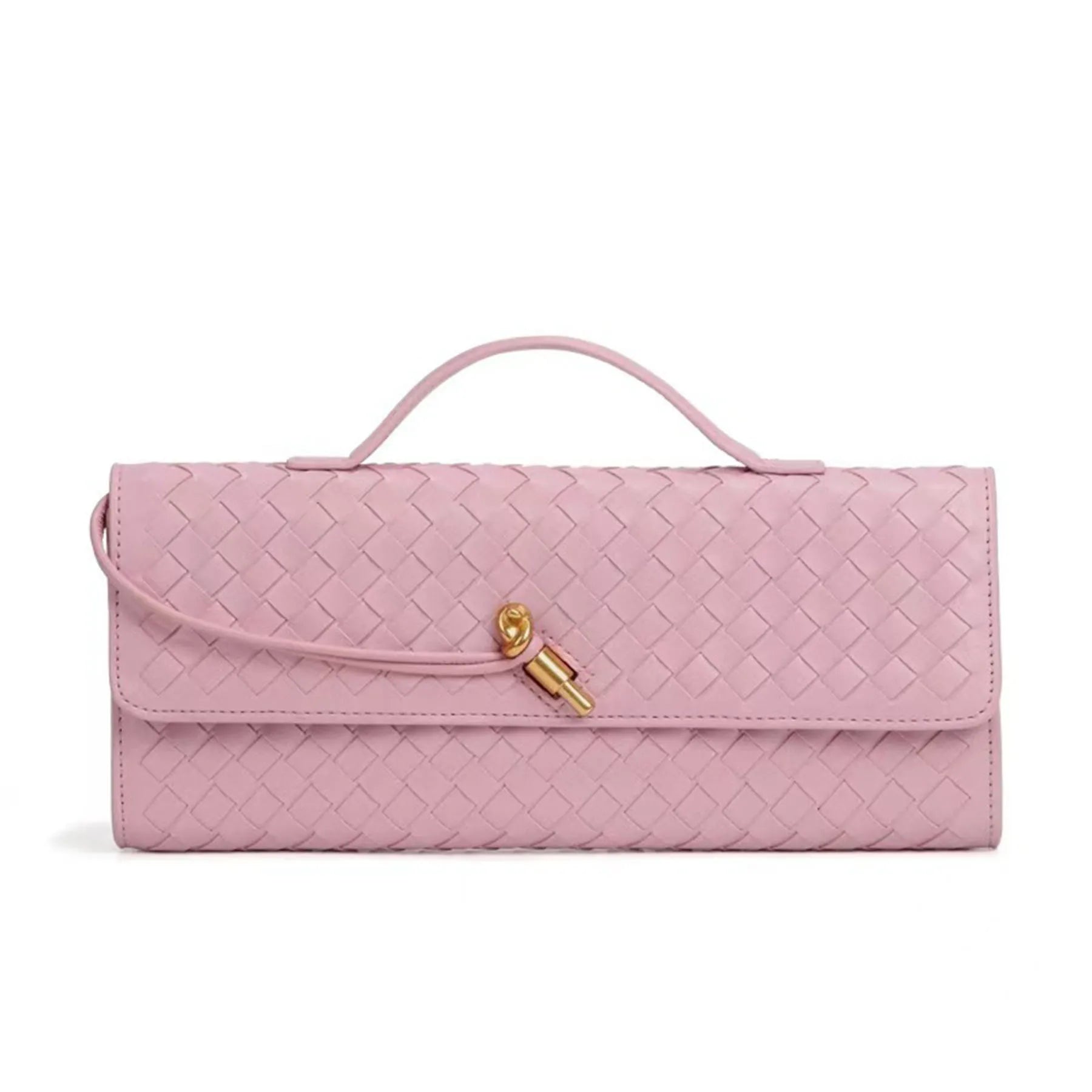 Handwoven Accordion Monk Strap Clutch Bag