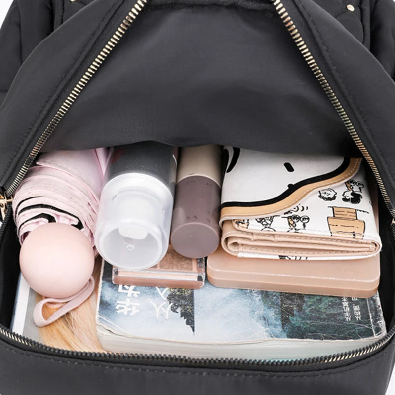 Fashion Bagpack Women High Quality Nylon Backpacks Female Big Travel Back Pack Large School Bags for Teenage Girls Shoulder Bag