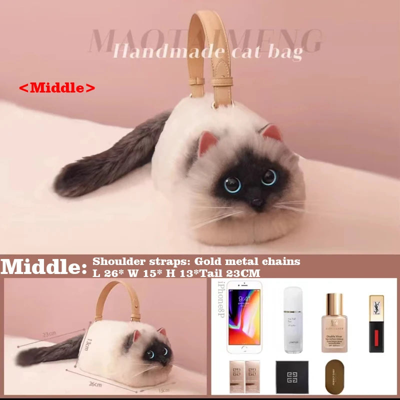 Siamese Cat Underarm Shoulder Bag