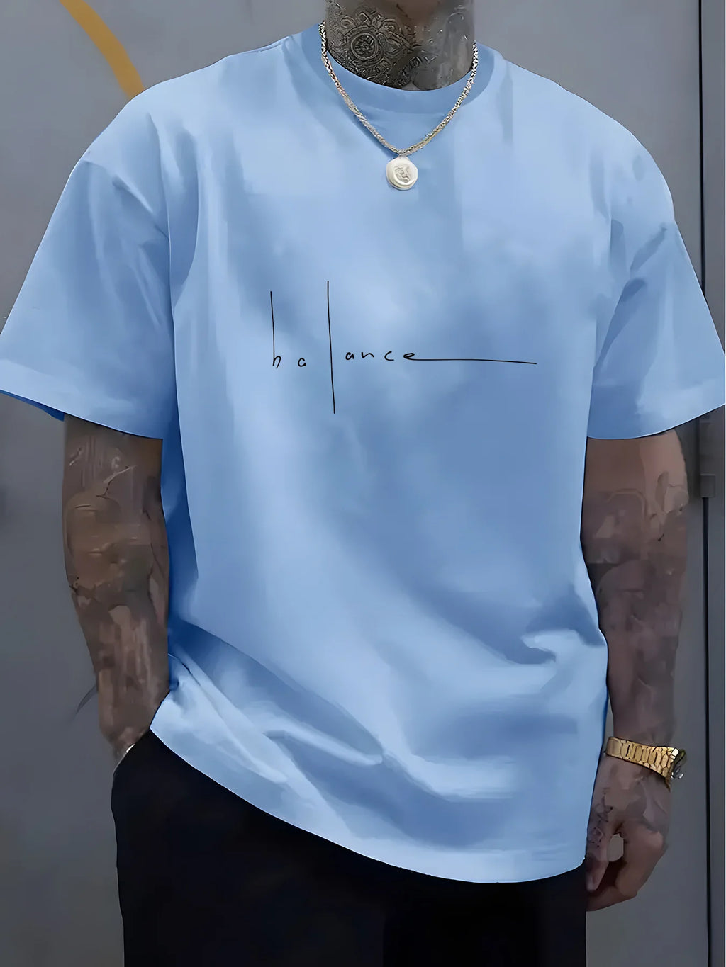 Men's Cotton Graphic Print Crew Neck T-Shirt