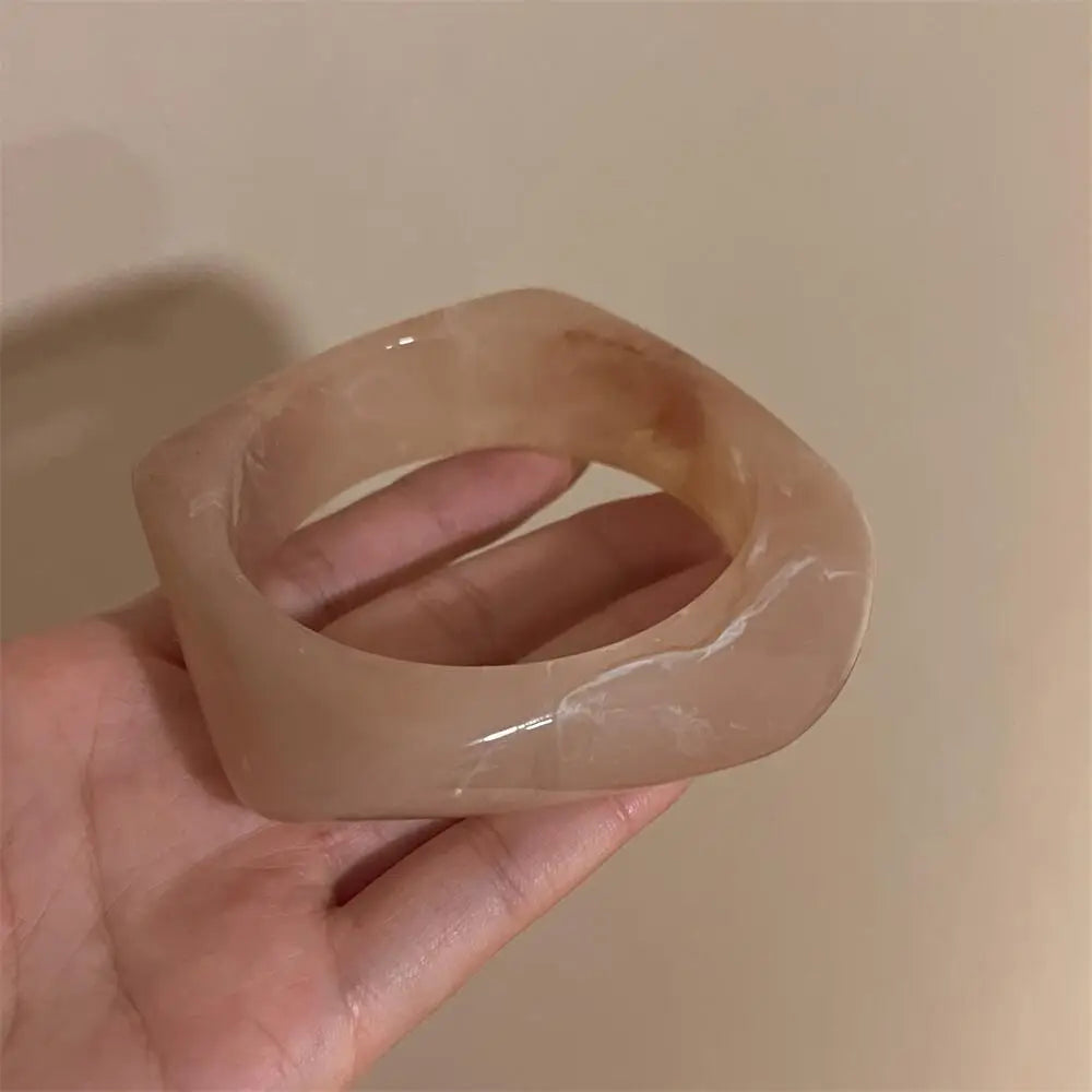 Vintage Chunky Geometric Resin Bangle