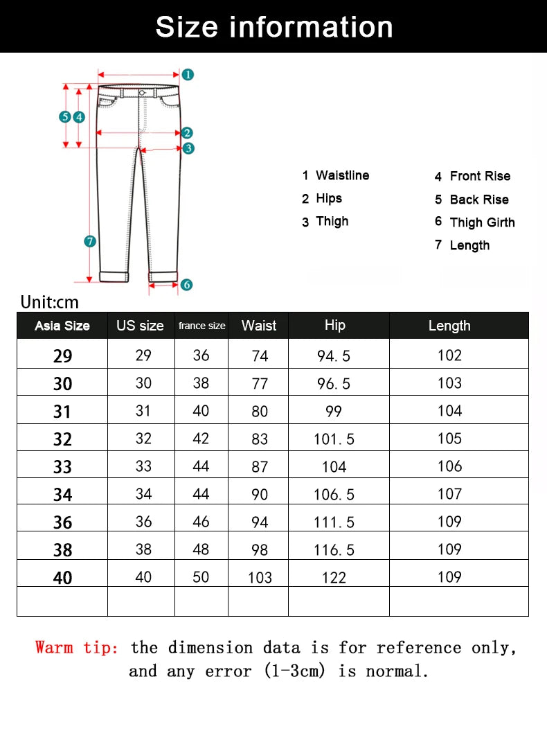 Wthin Business Men's Jeans | Casual Straight Stretch Fashion Classic Blue Black Denim Trousers