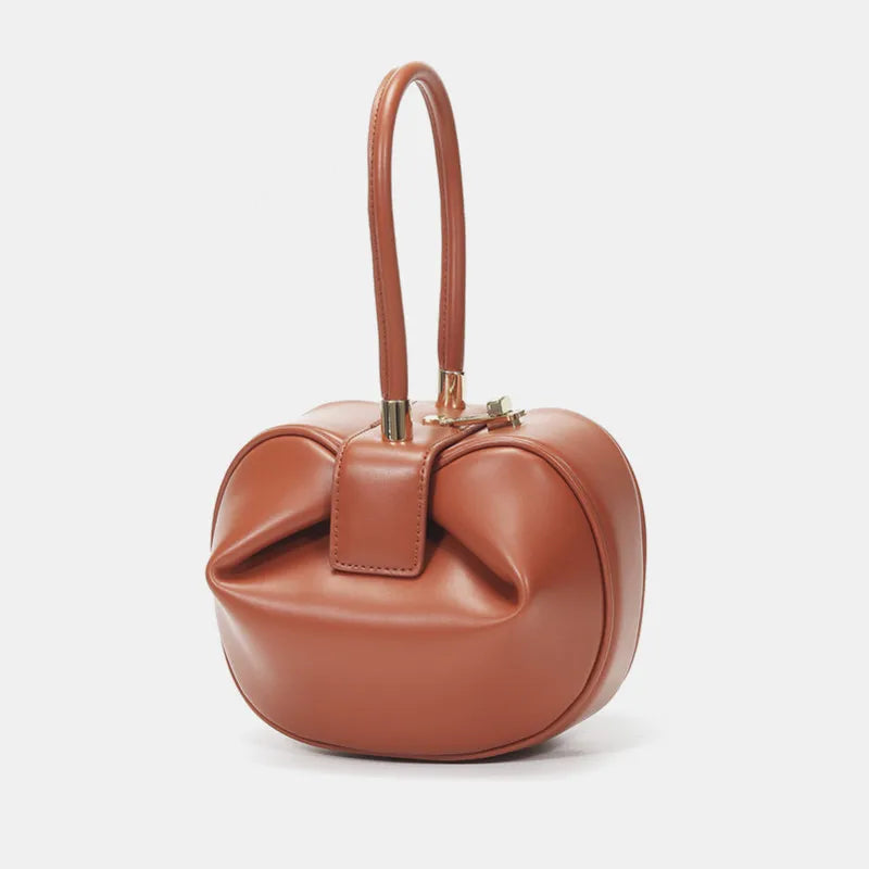 Hifashion Cowhide Mini Cloud Dumpling Evening Clutch