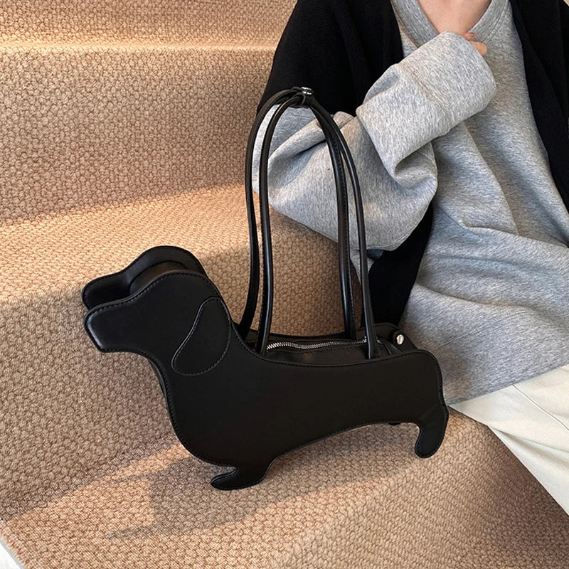 3D Dachshund Novelty Shoulder Bag
