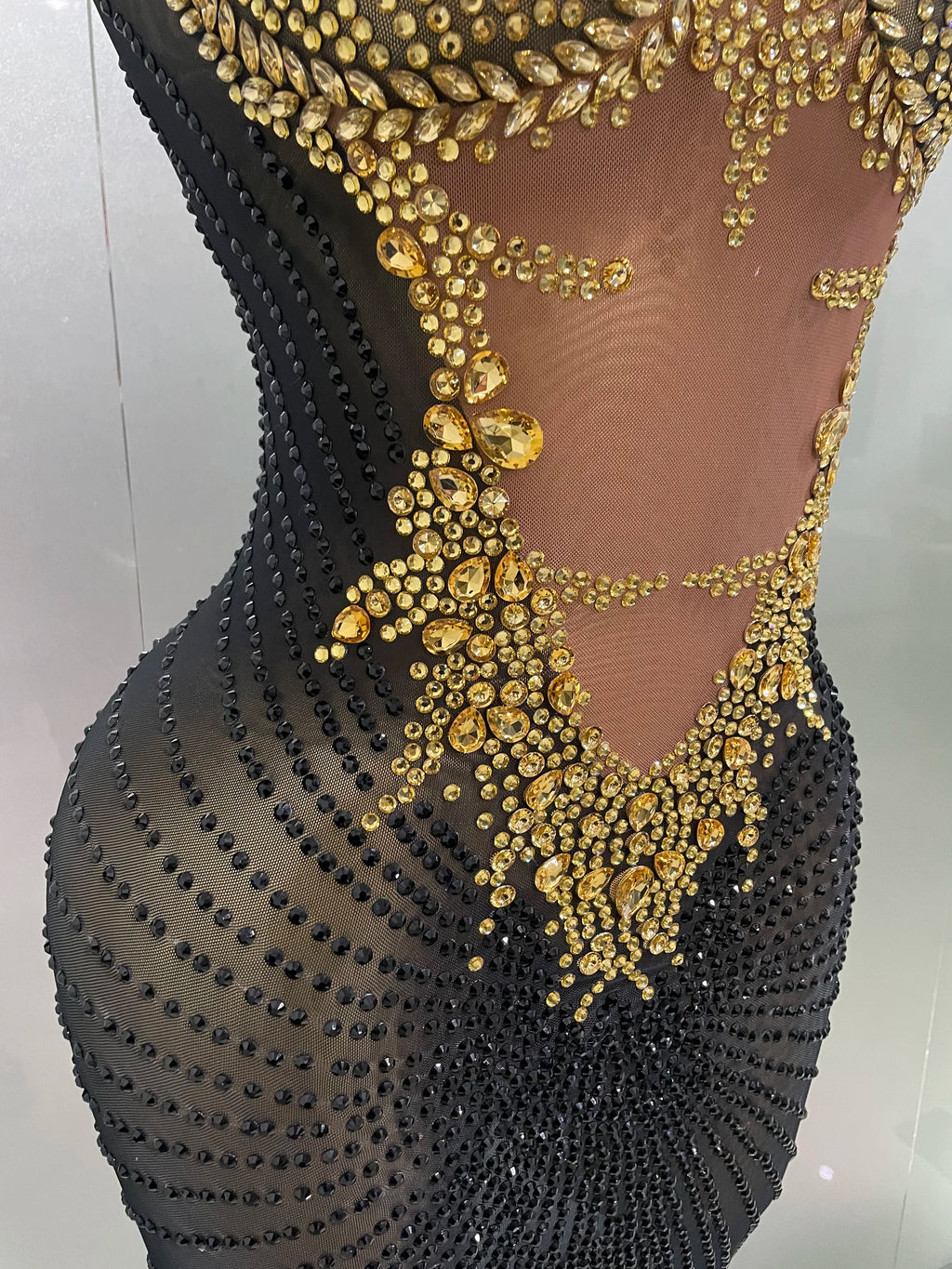 Sparkly Rhinestones Sleeveless Long Dress