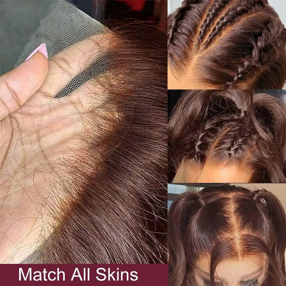 Chocolate Brown Body Wave HD Lace Front Wig