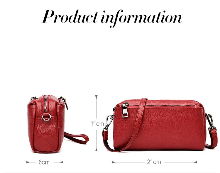 Genuine Cowhide Leather Shoulder Bag