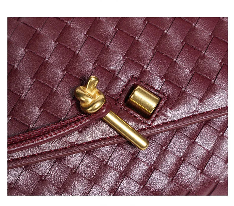 Handwoven Accordion Monk Strap Clutch Bag