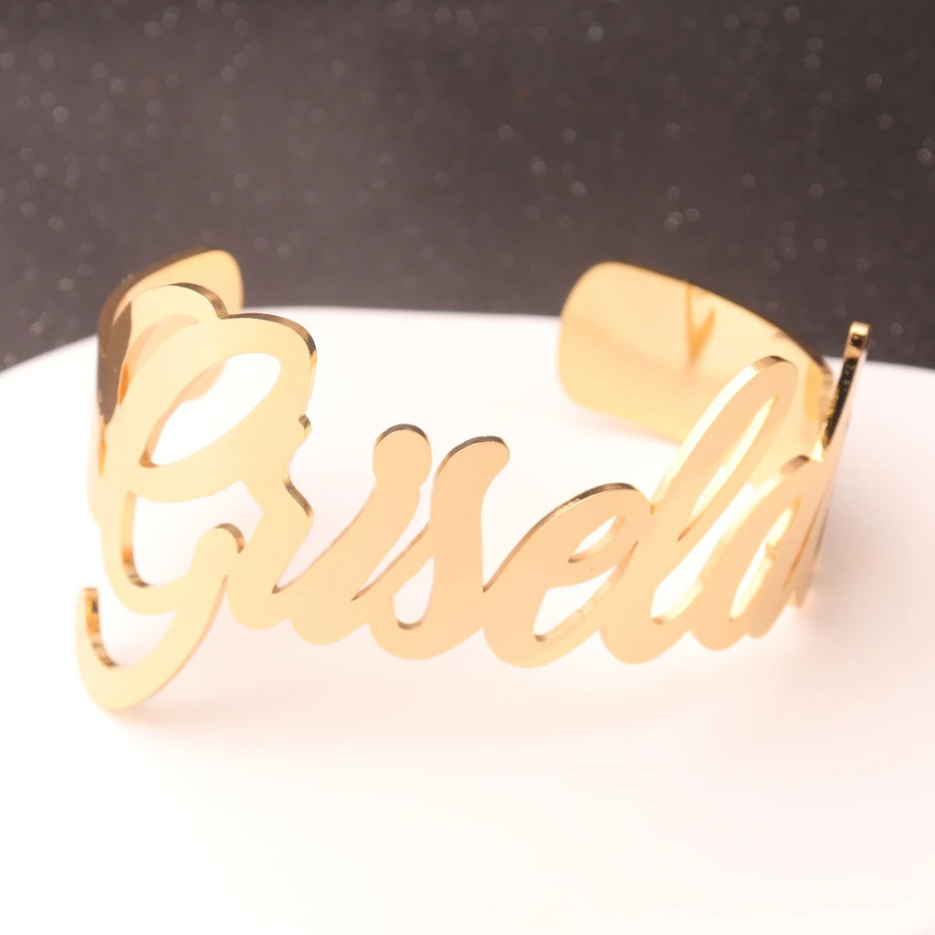 Personalized Name Bangle Bracelet