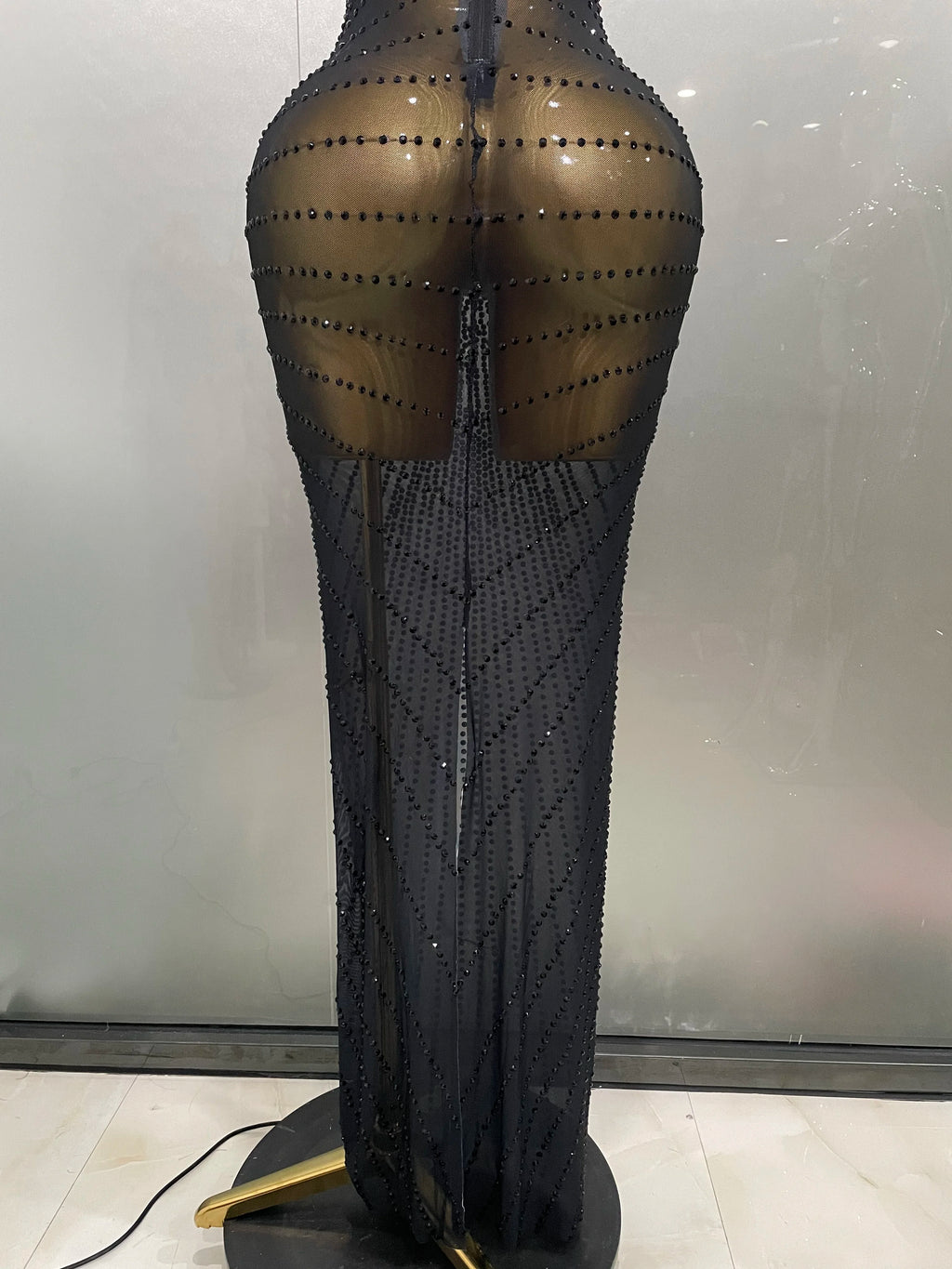 Sparkly Rhinestones Sleeveless Long Dress