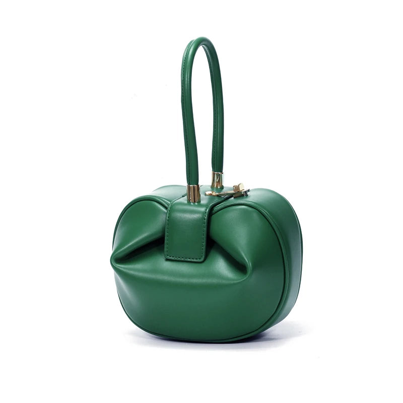 Hifashion Cowhide Mini Cloud Dumpling Evening Clutch
