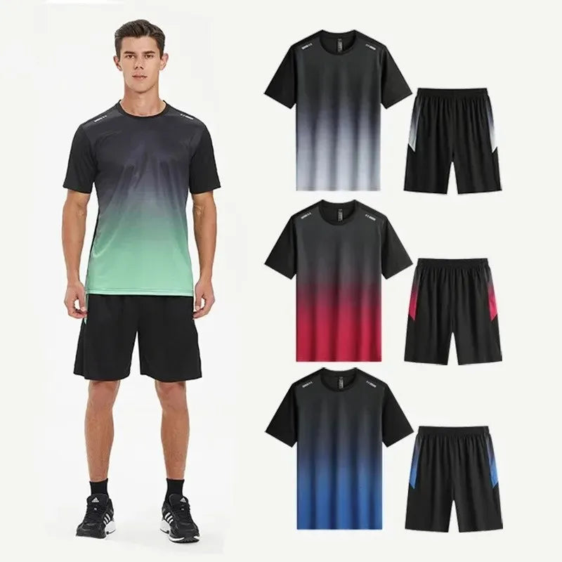 Men's Leisure Running T-Shirt & Shorts