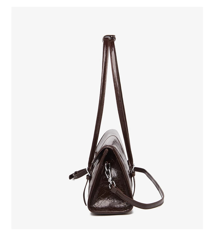 Women's Oversized Genuine Leather Retro Underarm Shoulder Bag