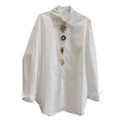 Classic White & Black Long Sve Blouse