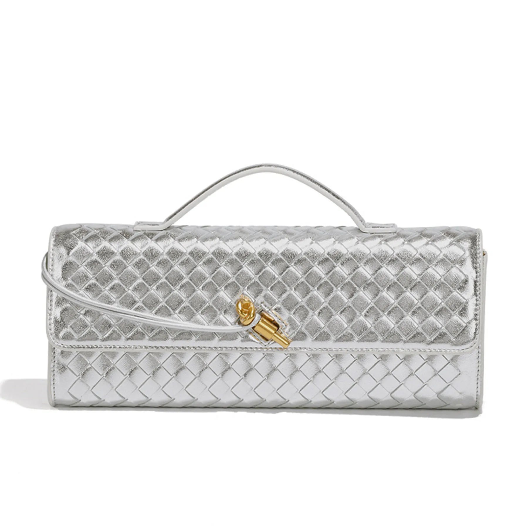 Handwoven Accordion Monk Strap Clutch Bag