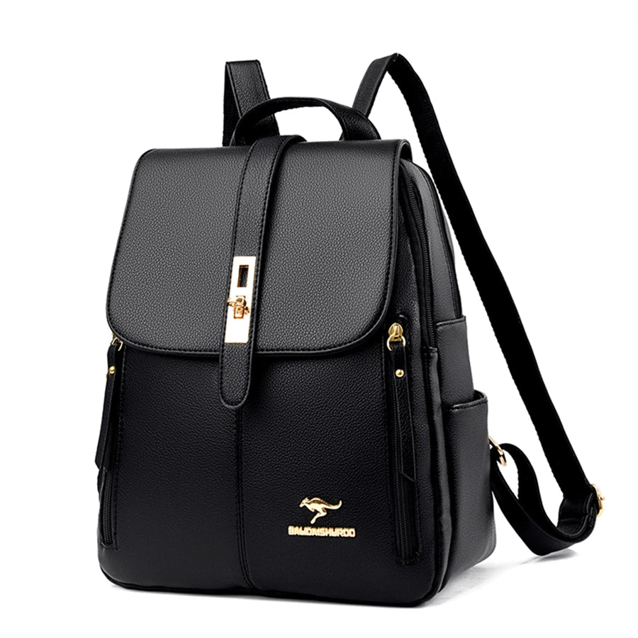 Vintage Leather Backpack for Women