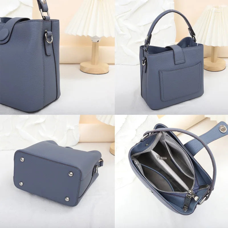 First Layer Cowhide Leather Crossbody Bag