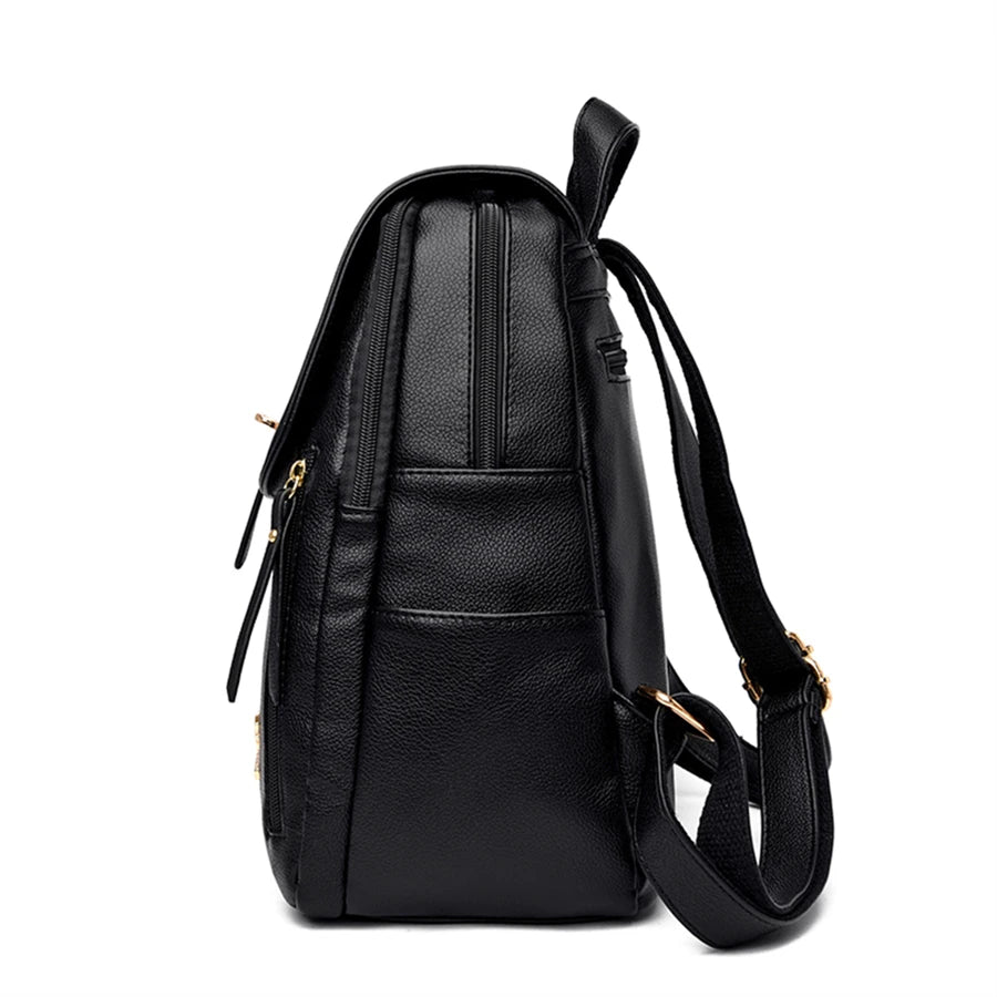 Vintage Leather Backpack for Women