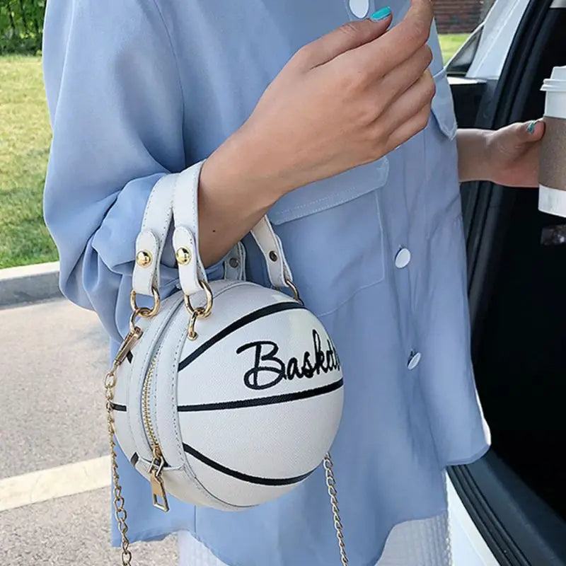 Chain Shoulder Bag Sports Ball Print