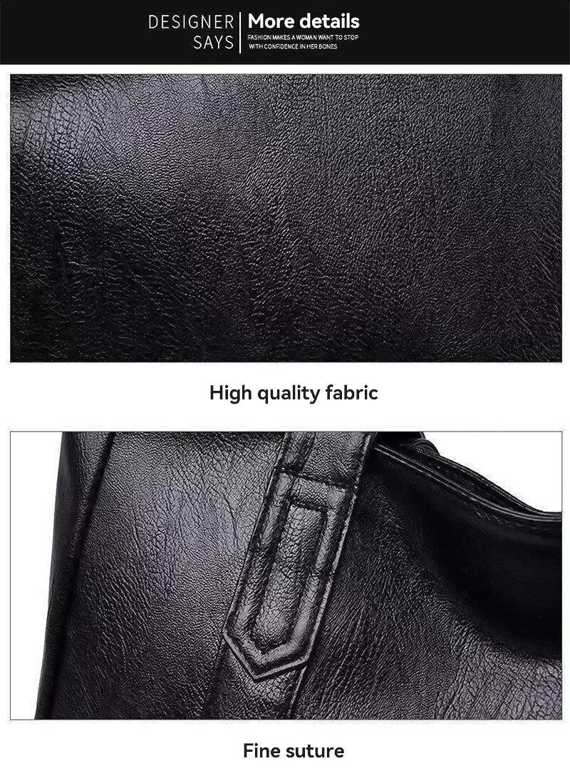 Vintage Ladies Bag Large Capacity Handbag , Vintage Plain Shoulder Bag , Ladies Commuter Casual Handbag - Nitamoje