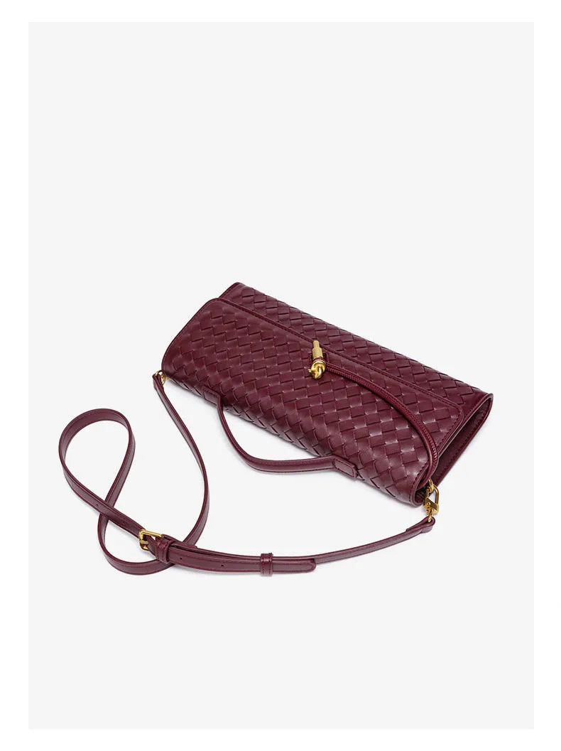 Handwoven Accordion Monk Strap Clutch Bag