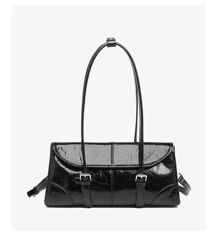 Women's Oversized Genuine Leather Retro Underarm Shoulder Bag