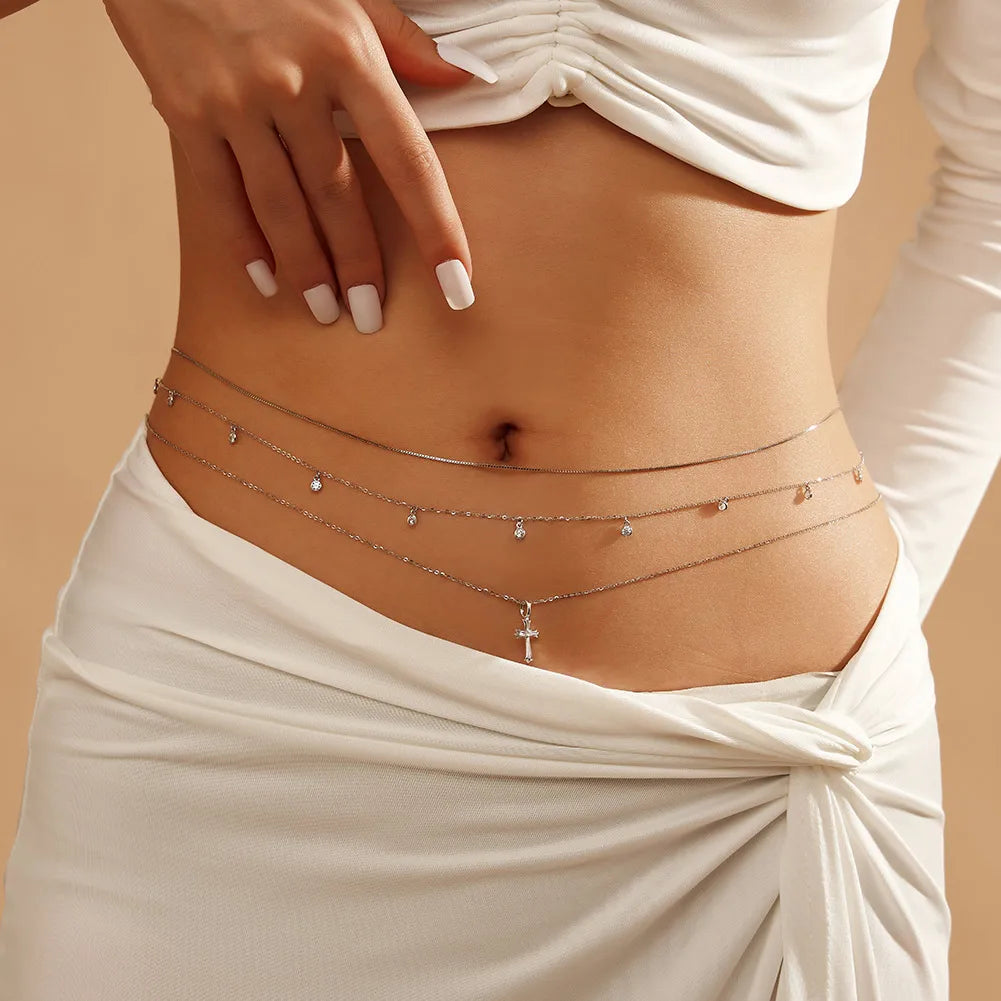 Cross Pendant Waist Chain