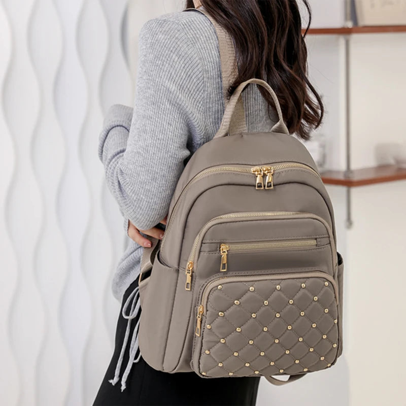 Fashion Bagpack Women High Quality Nylon Backpacks Female Big Travel Back Pack Large School Bags for Teenage Girls Shoulder Bag