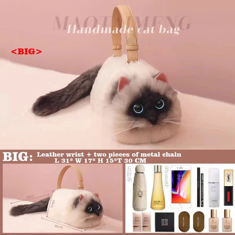 Siamese Cat Underarm Shoulder Bag