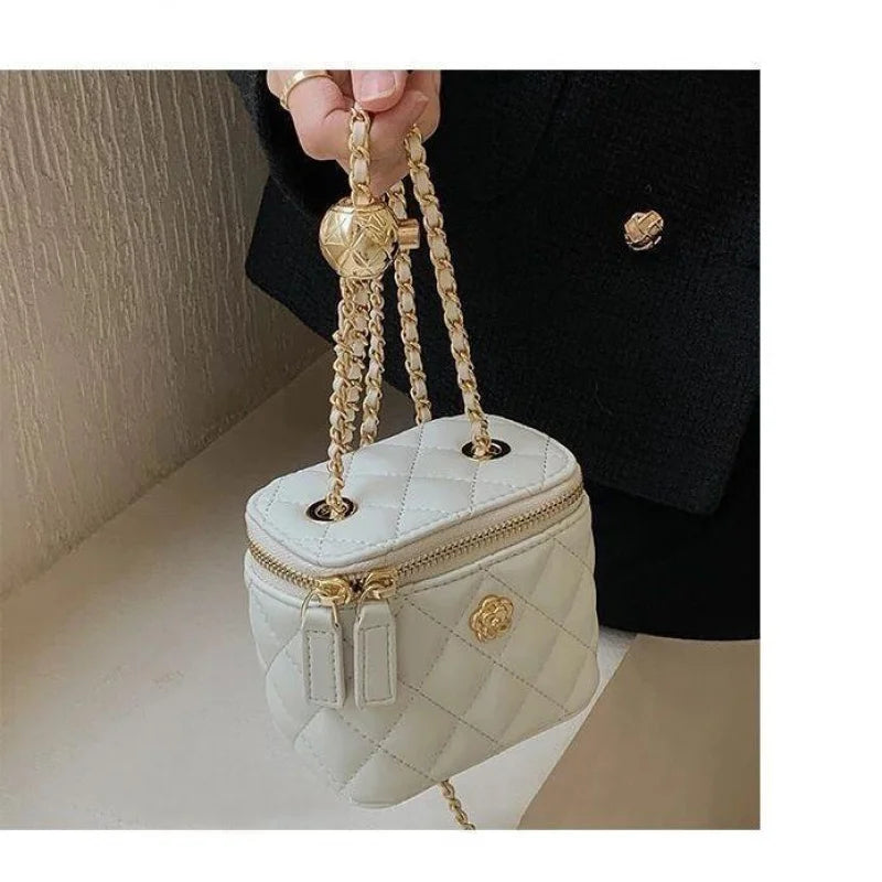 Floral chain mini crossbody bag
