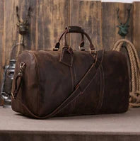 Fashion Genuine Leather Travel Duffle Bag